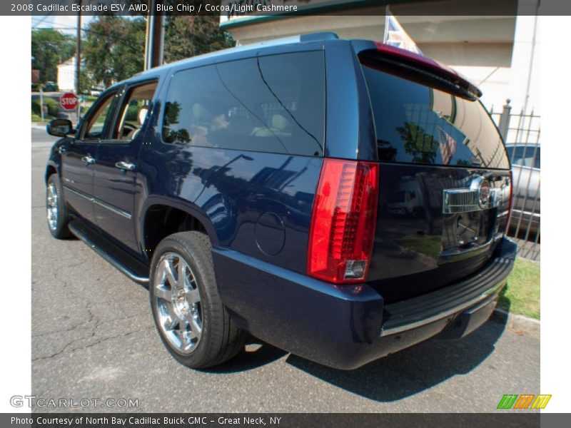 Blue Chip / Cocoa/Light Cashmere 2008 Cadillac Escalade ESV AWD