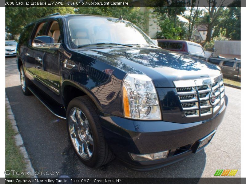 Blue Chip / Cocoa/Light Cashmere 2008 Cadillac Escalade ESV AWD