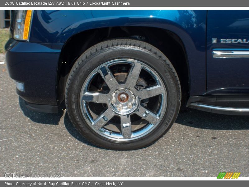 Blue Chip / Cocoa/Light Cashmere 2008 Cadillac Escalade ESV AWD