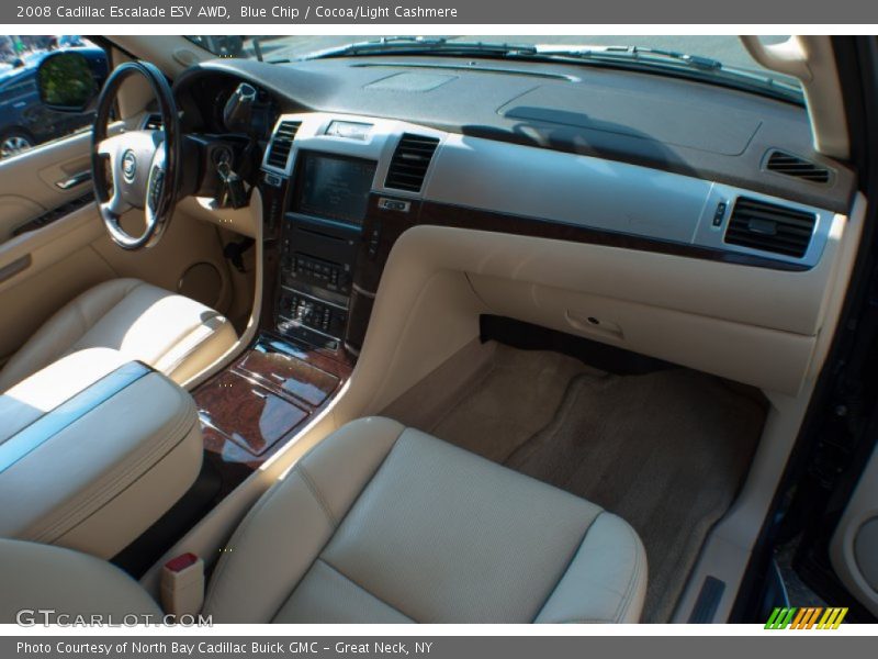 Blue Chip / Cocoa/Light Cashmere 2008 Cadillac Escalade ESV AWD