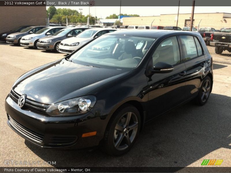 Black / Titan Black 2012 Volkswagen Golf 4 Door