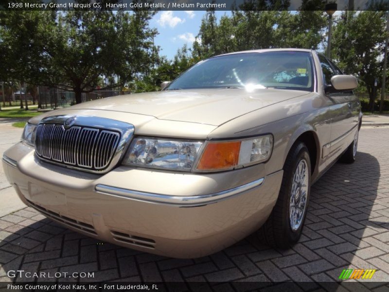 Harvest Gold Metallic / Medium Parchment 1998 Mercury Grand Marquis GS