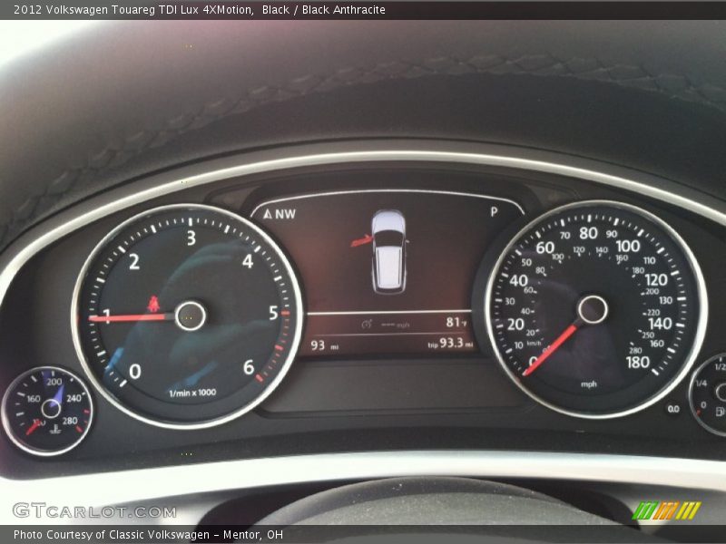 Black / Black Anthracite 2012 Volkswagen Touareg TDI Lux 4XMotion