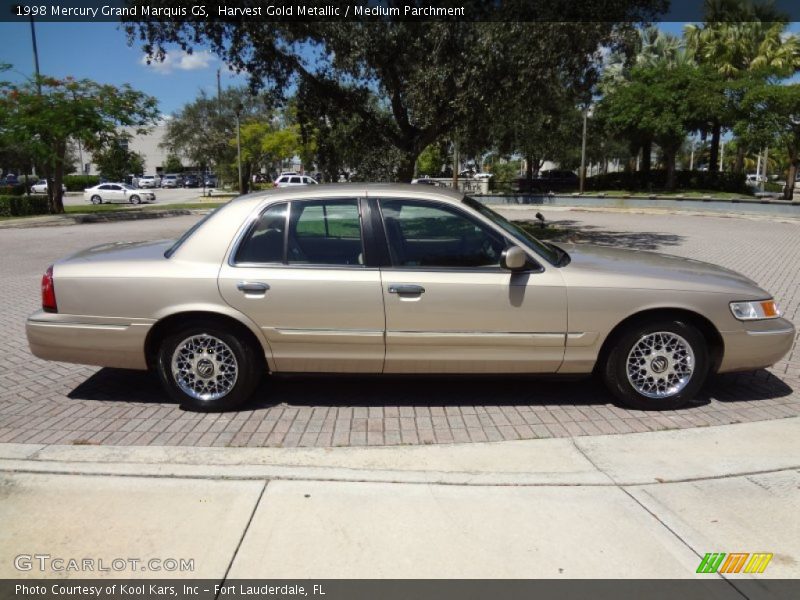 Harvest Gold Metallic / Medium Parchment 1998 Mercury Grand Marquis GS