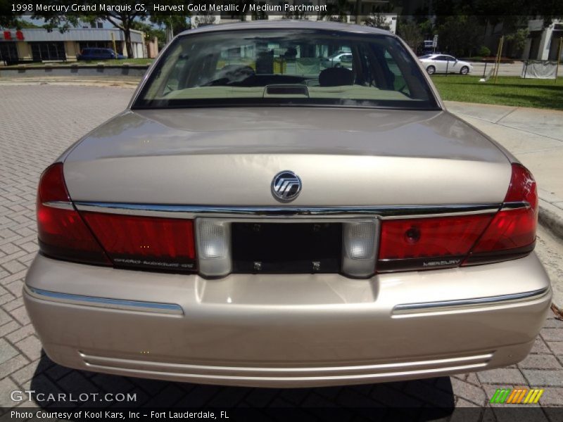 Harvest Gold Metallic / Medium Parchment 1998 Mercury Grand Marquis GS