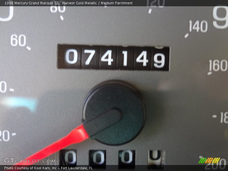 Harvest Gold Metallic / Medium Parchment 1998 Mercury Grand Marquis GS