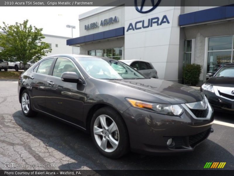 Grigio Metallic / Parchment 2010 Acura TSX Sedan