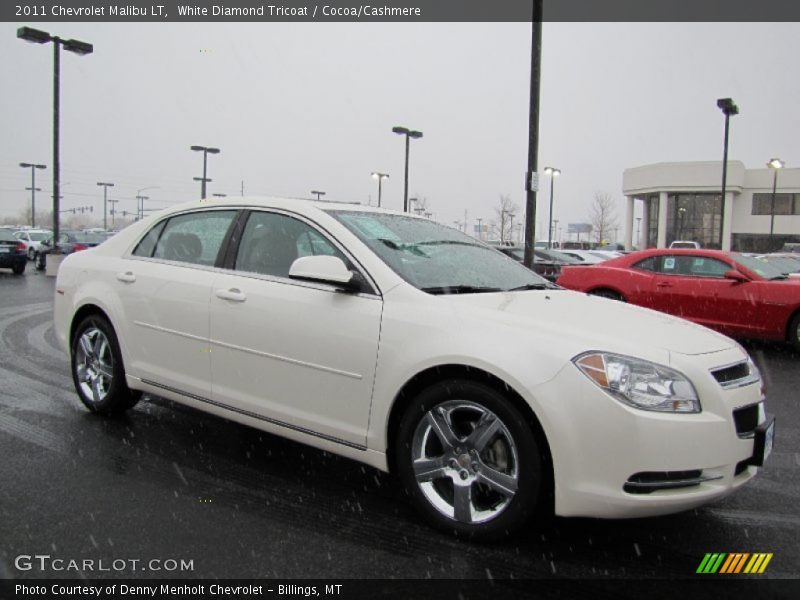 White Diamond Tricoat / Cocoa/Cashmere 2011 Chevrolet Malibu LT