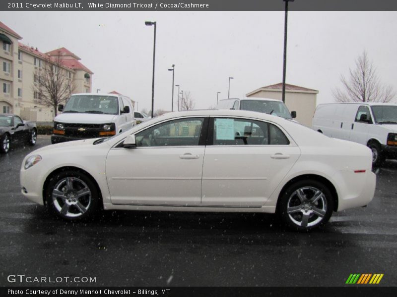 White Diamond Tricoat / Cocoa/Cashmere 2011 Chevrolet Malibu LT
