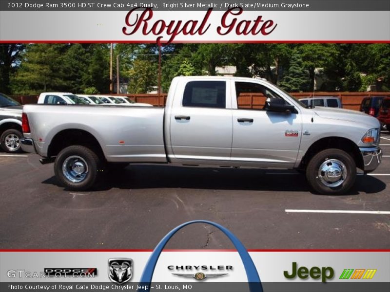 Bright Silver Metallic / Dark Slate/Medium Graystone 2012 Dodge Ram 3500 HD ST Crew Cab 4x4 Dually