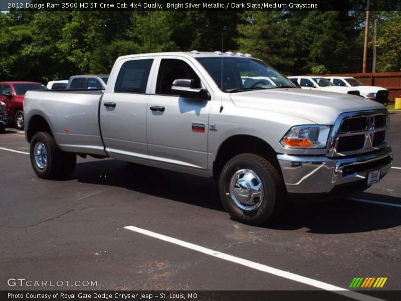 Bright Silver Metallic / Dark Slate/Medium Graystone 2012 Dodge Ram 3500 HD ST Crew Cab 4x4 Dually