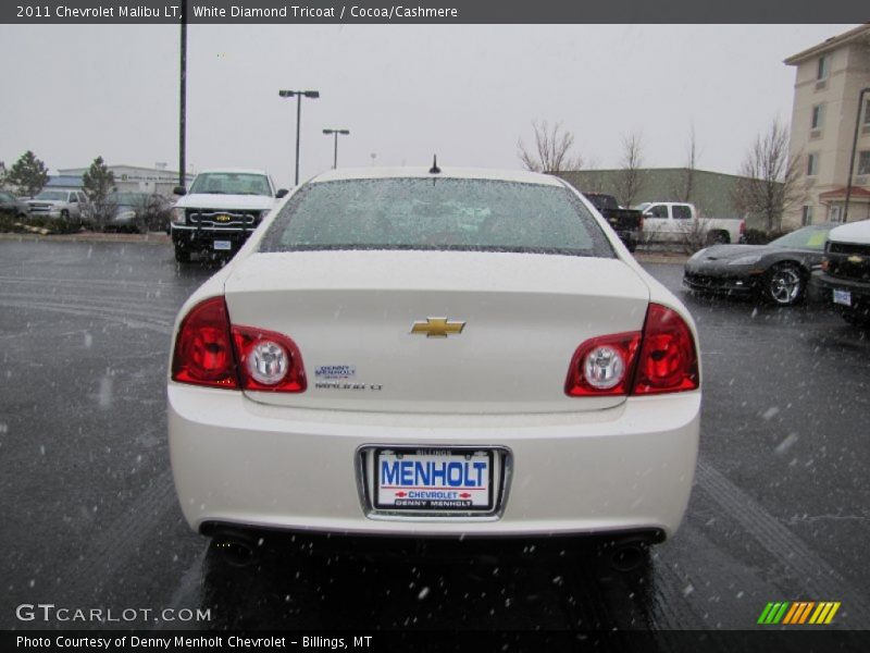 White Diamond Tricoat / Cocoa/Cashmere 2011 Chevrolet Malibu LT