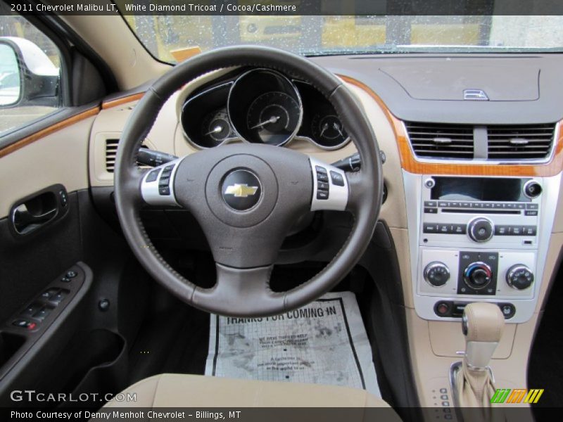 White Diamond Tricoat / Cocoa/Cashmere 2011 Chevrolet Malibu LT