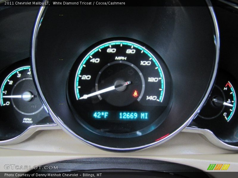 White Diamond Tricoat / Cocoa/Cashmere 2011 Chevrolet Malibu LT