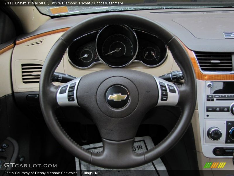 White Diamond Tricoat / Cocoa/Cashmere 2011 Chevrolet Malibu LT