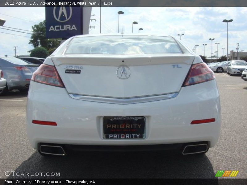 Bellanova White Pearl / Taupe 2012 Acura TL 3.5 Advance