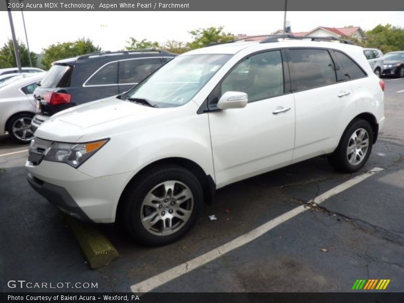 Aspen White Pearl / Parchment 2009 Acura MDX Technology