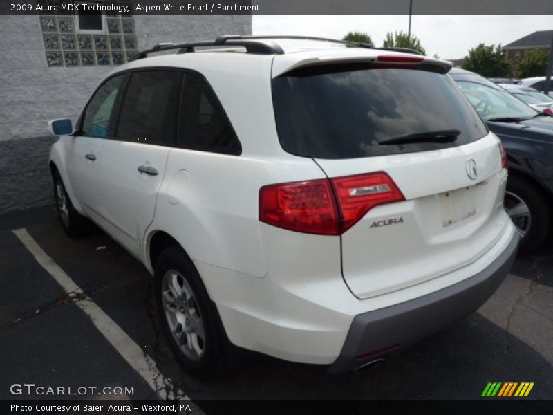 Aspen White Pearl / Parchment 2009 Acura MDX Technology