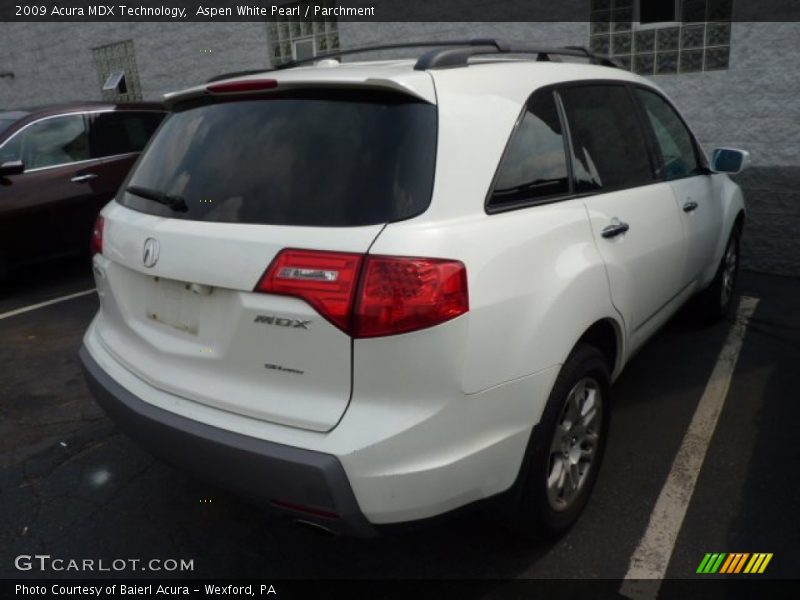Aspen White Pearl / Parchment 2009 Acura MDX Technology