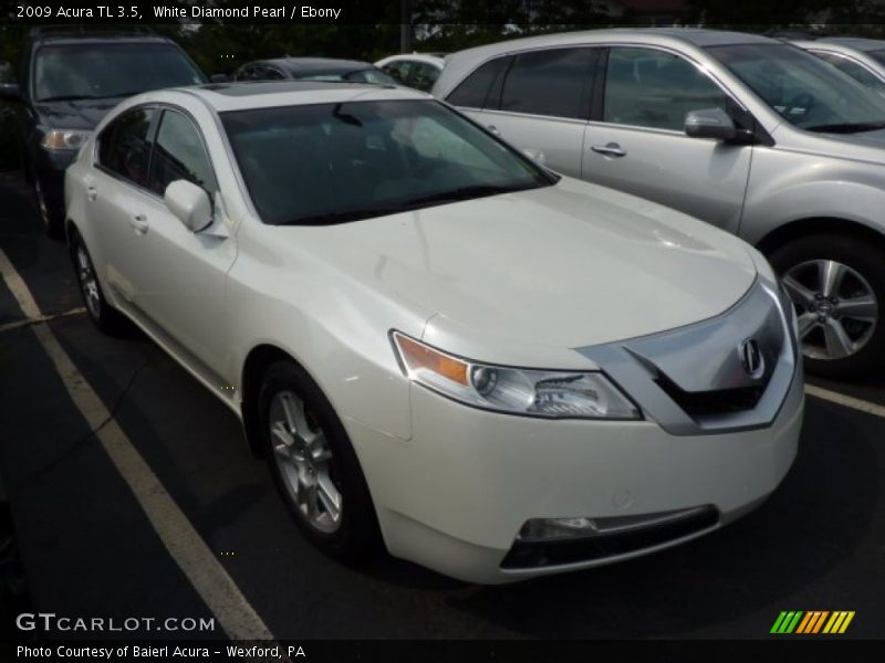 White Diamond Pearl / Ebony 2009 Acura TL 3.5