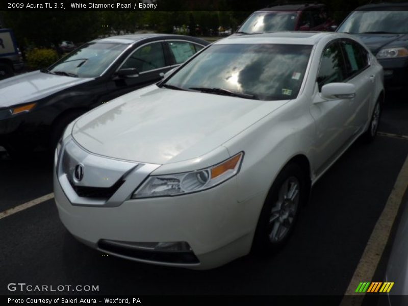 White Diamond Pearl / Ebony 2009 Acura TL 3.5