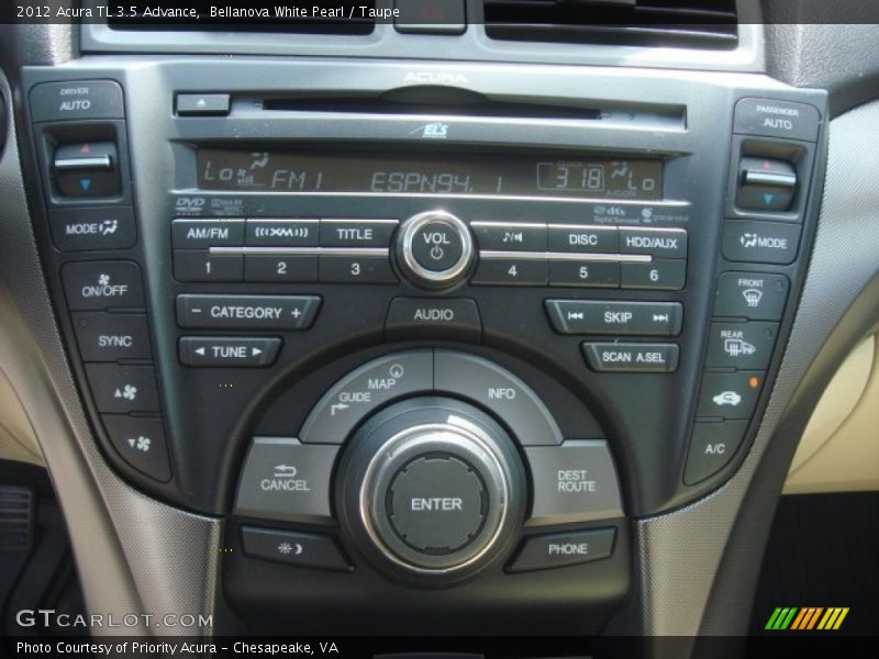 Bellanova White Pearl / Taupe 2012 Acura TL 3.5 Advance