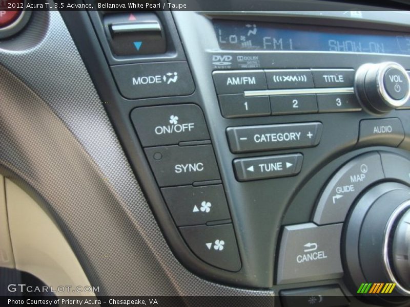 Bellanova White Pearl / Taupe 2012 Acura TL 3.5 Advance