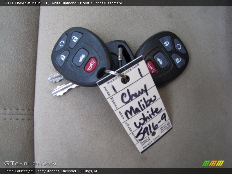 White Diamond Tricoat / Cocoa/Cashmere 2011 Chevrolet Malibu LT