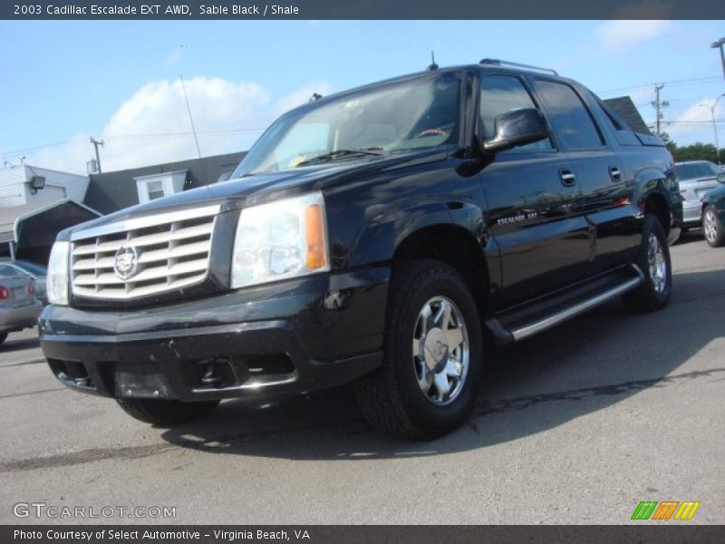 Sable Black / Shale 2003 Cadillac Escalade EXT AWD