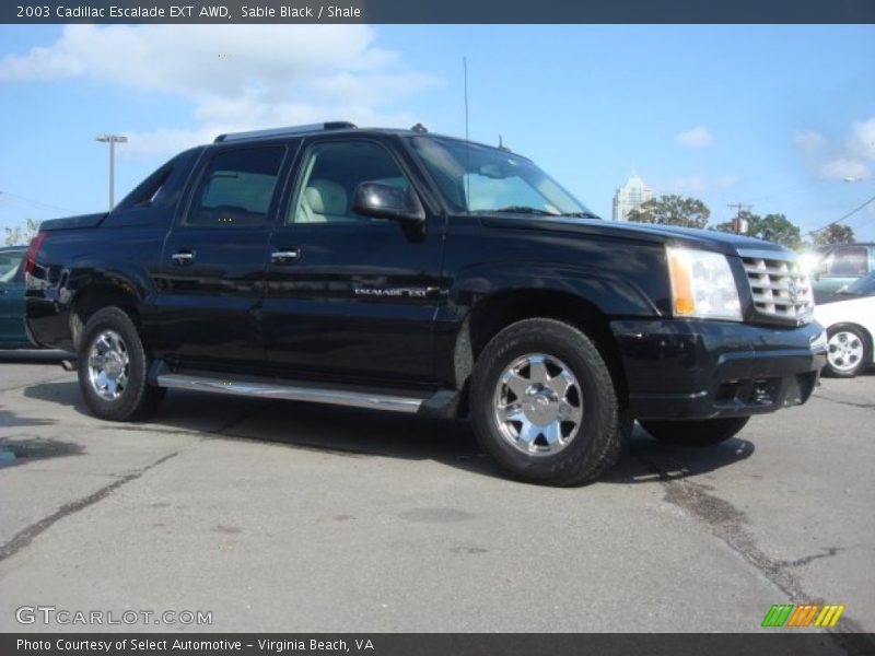 Sable Black / Shale 2003 Cadillac Escalade EXT AWD