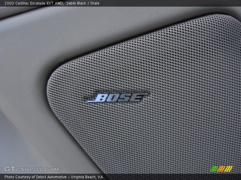 Sable Black / Shale 2003 Cadillac Escalade EXT AWD