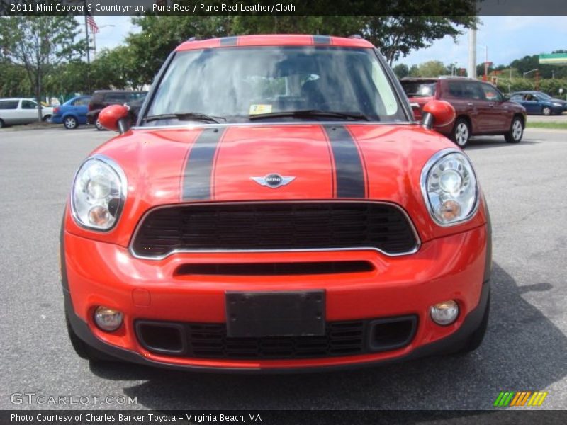 Pure Red / Pure Red Leather/Cloth 2011 Mini Cooper S Countryman