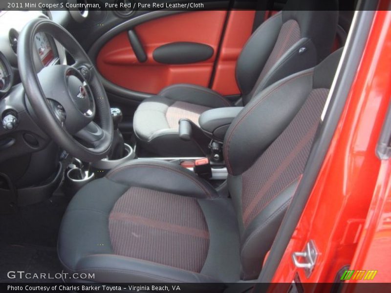 Pure Red / Pure Red Leather/Cloth 2011 Mini Cooper S Countryman