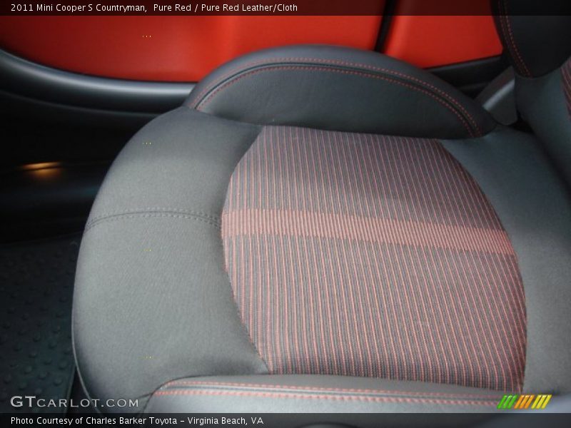 Pure Red / Pure Red Leather/Cloth 2011 Mini Cooper S Countryman