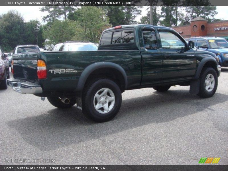 Imperial Jade Green Mica / Oak 2003 Toyota Tacoma V6 TRD Xtracab 4x4