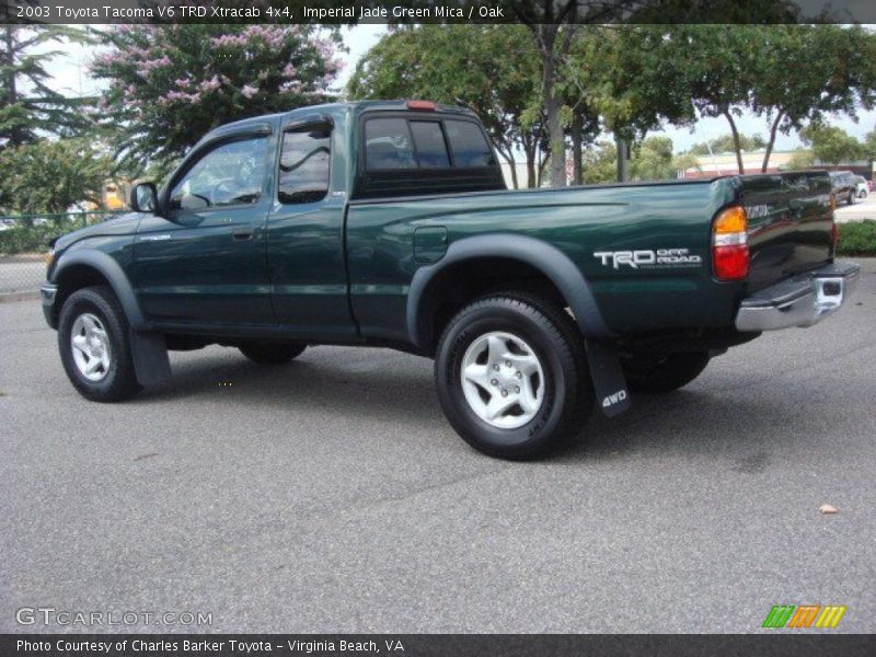 Imperial Jade Green Mica / Oak 2003 Toyota Tacoma V6 TRD Xtracab 4x4