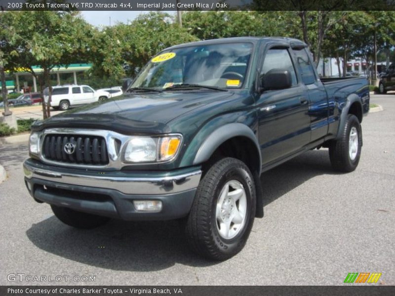 Imperial Jade Green Mica / Oak 2003 Toyota Tacoma V6 TRD Xtracab 4x4
