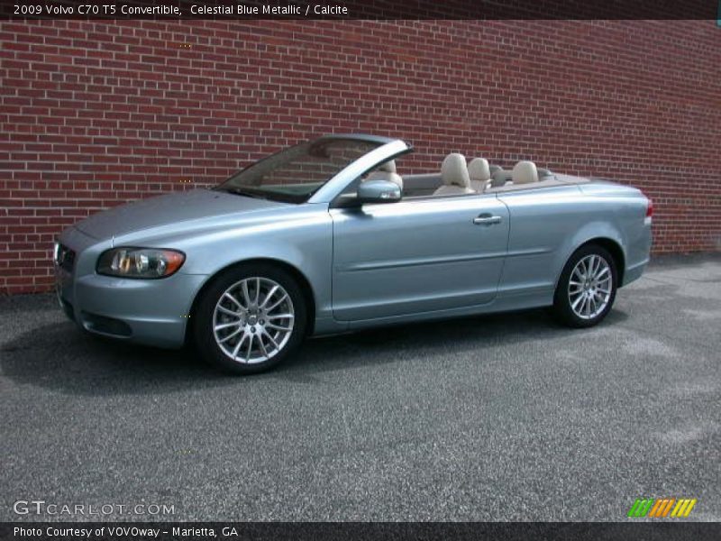 Celestial Blue Metallic / Calcite 2009 Volvo C70 T5 Convertible