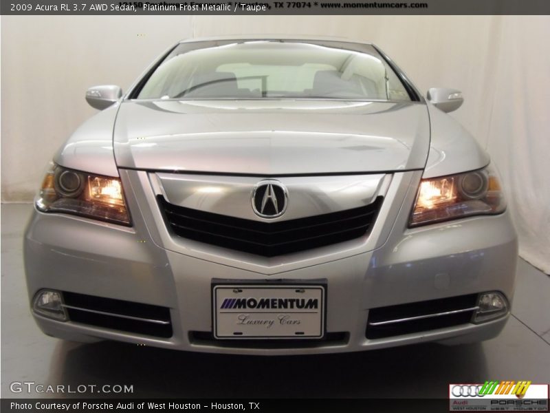 Platinum Frost Metallic / Taupe 2009 Acura RL 3.7 AWD Sedan