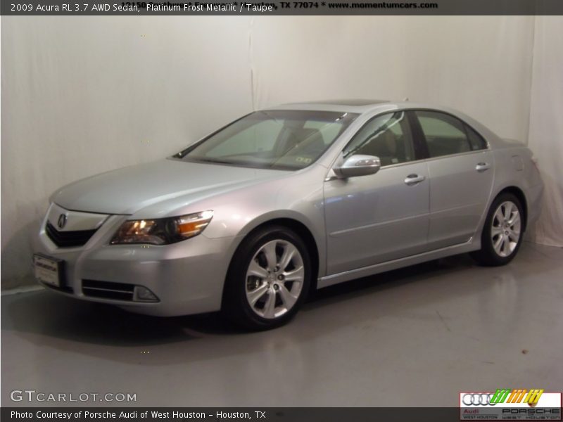 Platinum Frost Metallic / Taupe 2009 Acura RL 3.7 AWD Sedan