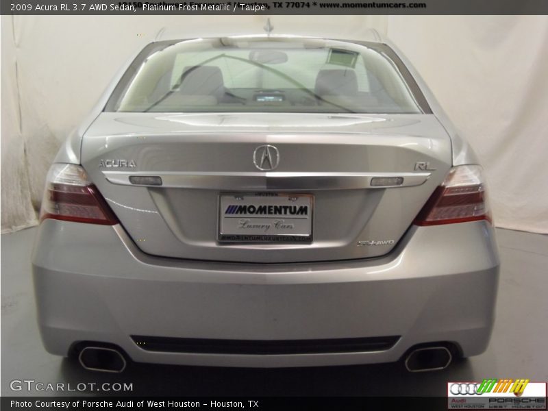 Platinum Frost Metallic / Taupe 2009 Acura RL 3.7 AWD Sedan