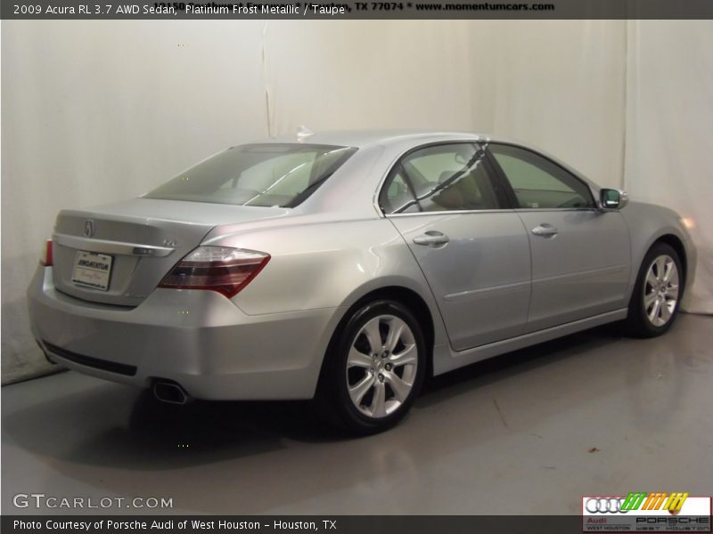 Platinum Frost Metallic / Taupe 2009 Acura RL 3.7 AWD Sedan