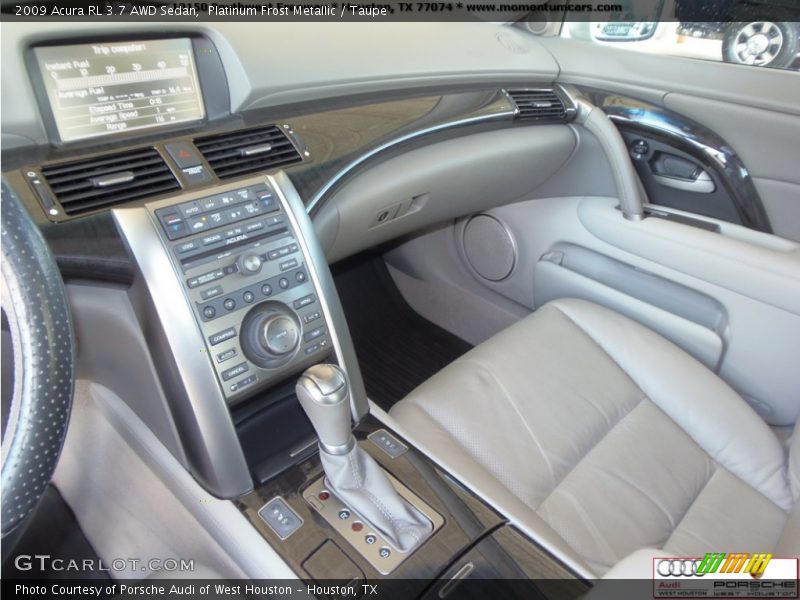 Platinum Frost Metallic / Taupe 2009 Acura RL 3.7 AWD Sedan