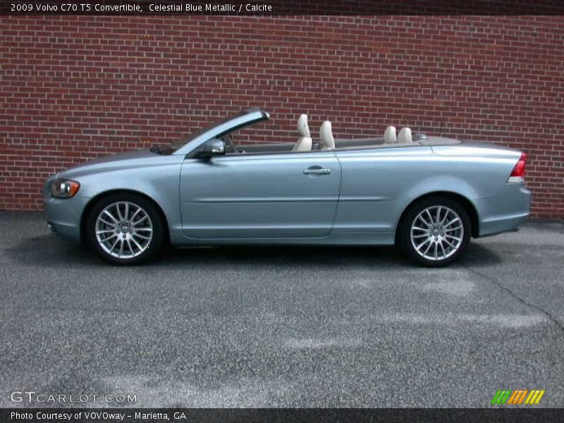 Celestial Blue Metallic / Calcite 2009 Volvo C70 T5 Convertible