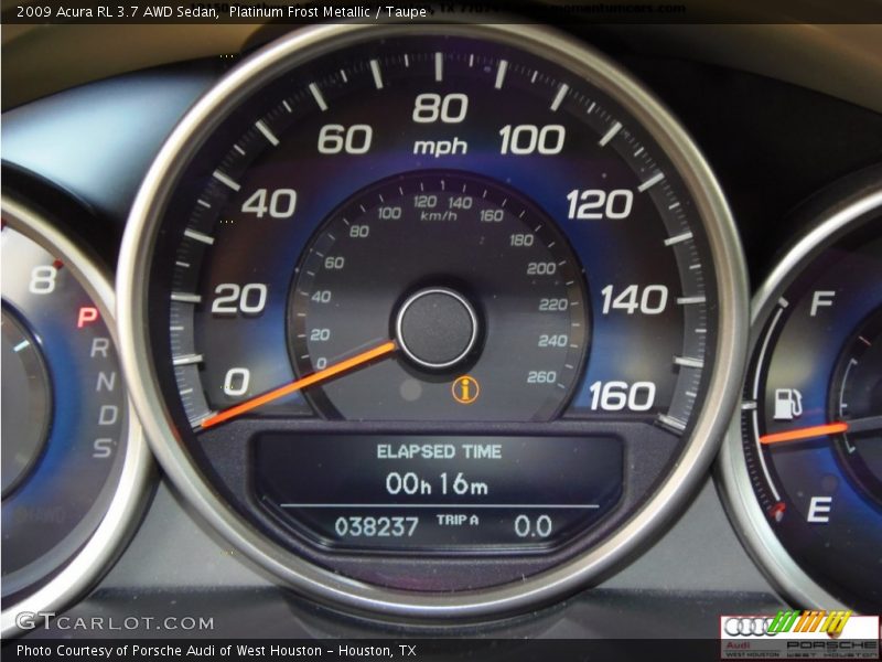 Platinum Frost Metallic / Taupe 2009 Acura RL 3.7 AWD Sedan