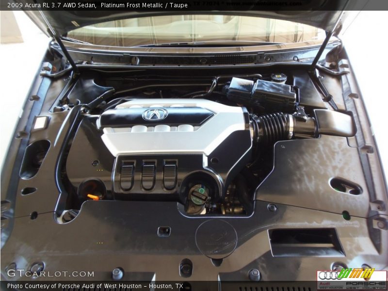 Platinum Frost Metallic / Taupe 2009 Acura RL 3.7 AWD Sedan