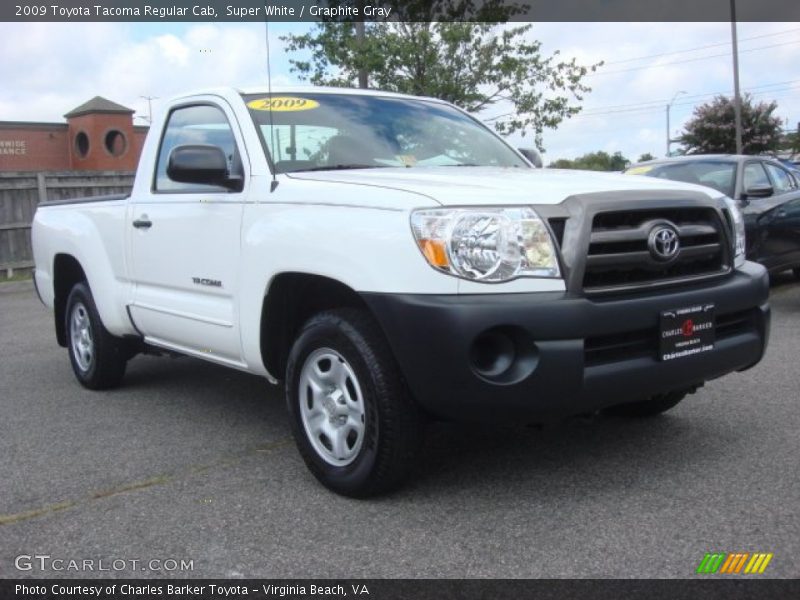 Super White / Graphite Gray 2009 Toyota Tacoma Regular Cab