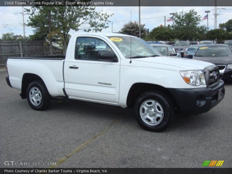 Super White / Graphite Gray 2009 Toyota Tacoma Regular Cab