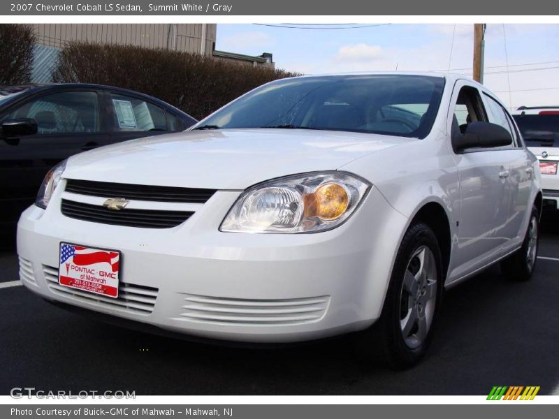 Summit White / Gray 2007 Chevrolet Cobalt LS Sedan