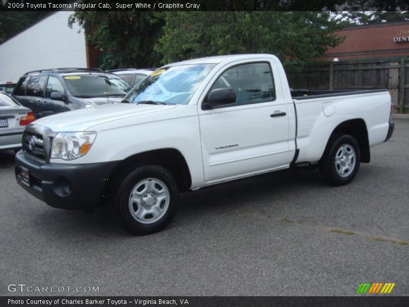 Super White / Graphite Gray 2009 Toyota Tacoma Regular Cab